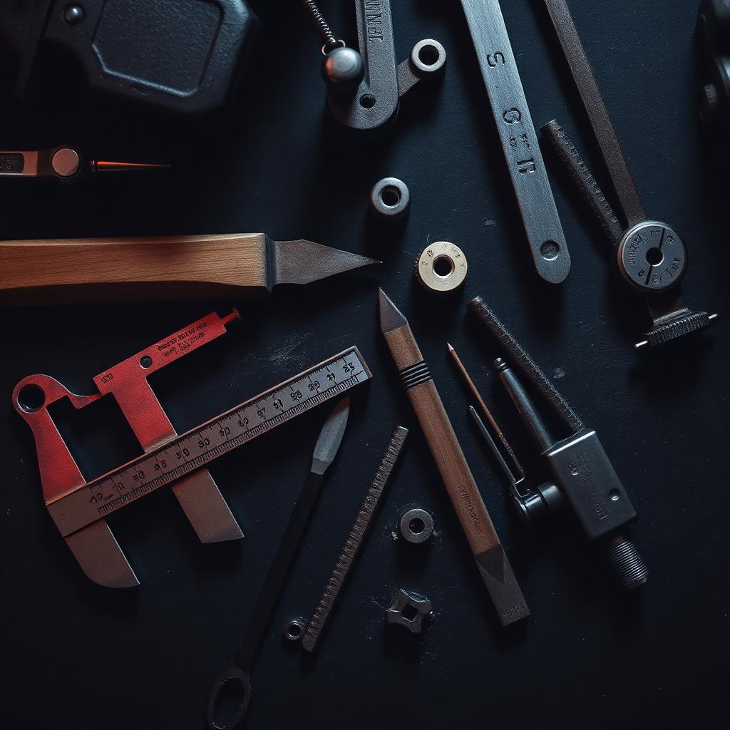 Outils d'artisan posés sur un établi
